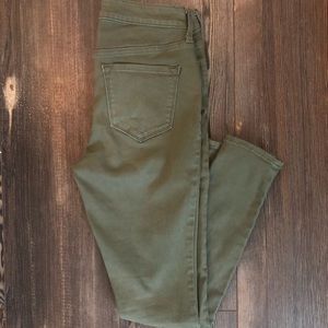 Army green old navy rockstar pants size 4